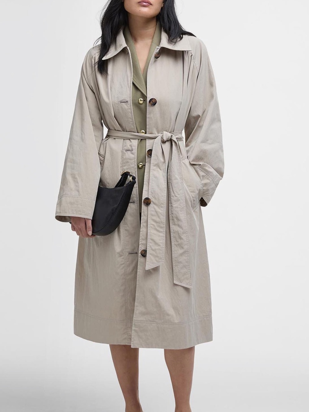 Barbour Garbo Showerproof Trench Coat NWT - Light Sand Color